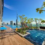 Sky Palace With Burj Views & Downtown\'S Top Rooftop Pool, 3Br Apartment In Paramount Hotel Midtown